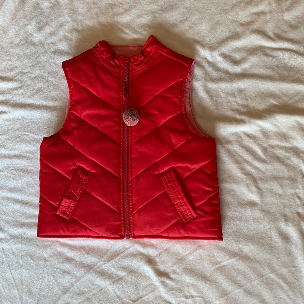 Girls Red Vest